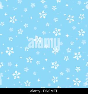Flocons sur ciel bleu - Noël arrière-plan transparent Illustration de Vecteur