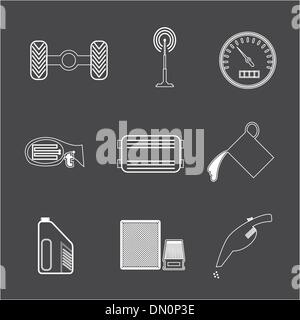 Des pièces de voiture icon set 2 Illustration de Vecteur