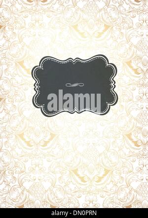 Invitation de mariage vintage, vecrtical format. Vector illustratio Illustration de Vecteur