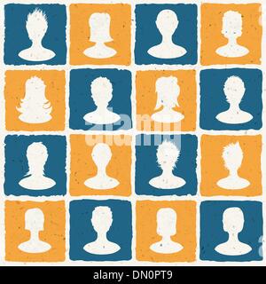 Portraits de beaucoup de gens. Social network concept illustration. V Illustration de Vecteur