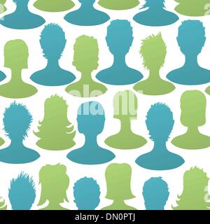 Silhouettes sociale modèle transparent, vector, EPS8 Illustration de Vecteur