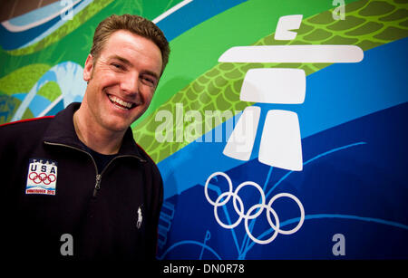 23 févr. 2010 - Vancouver, Colombie-Britannique, Canada - Team USA snowboarder Chris Klug après une conférence de presse au sujet de sa qualification pour l'équipe de snowboard durant les Jeux Olympiques d'hiver de 2010. (Crédit Image : © Patrick T Fallon/ZUMApress.com) Banque D'Images