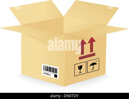 Image vectorielle d'une boîte en carton Illustration de Vecteur