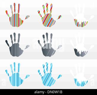 Collection Handprint Illustration de Vecteur