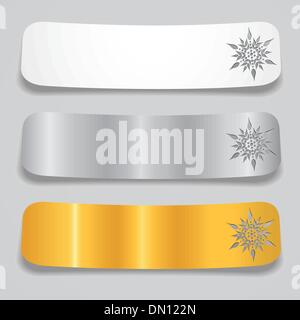 Ensemble de trois bandeaux de couleur Illustration de Vecteur