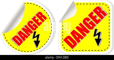 Avertissement Danger sign Vector, Vector set Illustration de Vecteur