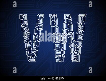 Lettres de circuit Illustration de Vecteur