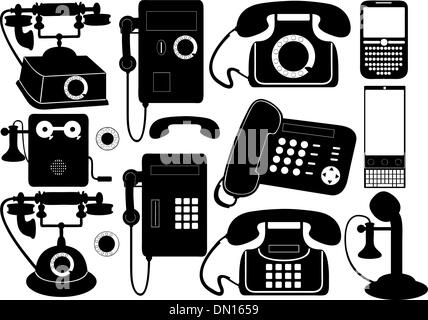 Mobile et téléphones publics Illustration de Vecteur