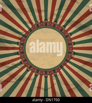 Retro Vintage grunge fond rayons de soleil sur l'étiquette Illustration de Vecteur