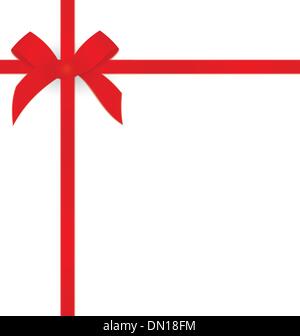Vector Red Ribbon bow Illustration de Vecteur