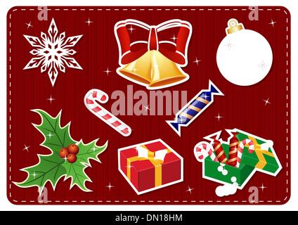 Ensemble d'articles pour Noël Illustration de Vecteur