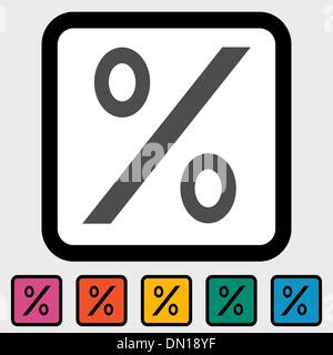 Signe de pourcentage l'icône Illustration de Vecteur