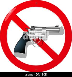 Pas d'armes à feu Illustration de Vecteur