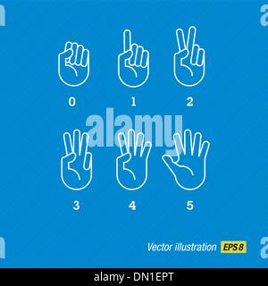 Les mains, les fabricants et les chiffres Illustration de Vecteur