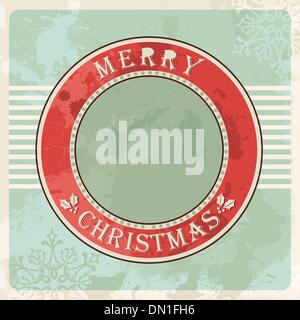 Joyeux noël santa vintage postcard Illustration de Vecteur