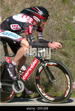 Feb 22, 2006 ; San Jose, CA, USA ; Bobby Julich course à la deuxième place lors de l'étape 3 du Tour de Californie 2006 course du cycle de crédit obligatoire : Photo par Beth Schneide/ZUMA Press. (©) Copyright 2006 par Beth Schneider Banque D'Images