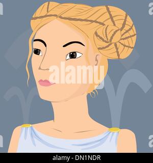 Signe zodiaque Bélier Illustration de Vecteur