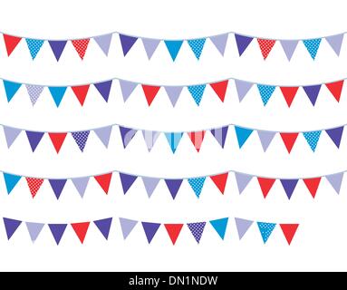 Noël coloré bunting isolated on white Illustration de Vecteur