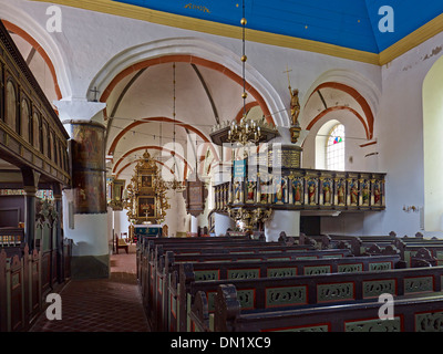 Intérieur de l'église de Saint Severus en Otterndorf, Land Hadeln, Basse-Saxe, Allemagne Banque D'Images