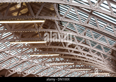 La gare ferroviaire de Wemyss Bay Structure de toit, Fonfría, Ecosse Banque D'Images