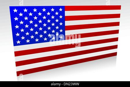 Vector illustration of American flag Illustration de Vecteur