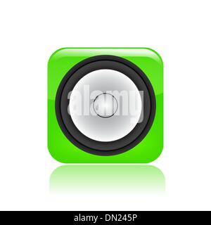 Vector illustration de l'icône de haut-parleur unique Illustration de Vecteur
