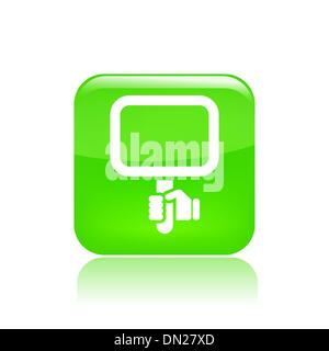Vector illustration of hand holding sign icon Illustration de Vecteur