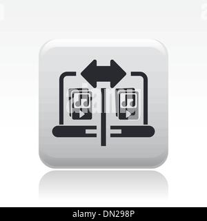 Vector illustration de l'icône partager musique isolées Illustration de Vecteur