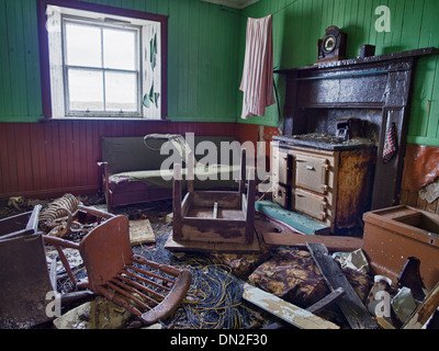 Abandonné Croft House, North Uist, Scotland Banque D'Images