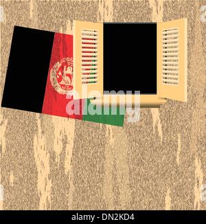 Drapeau de l'Afghanistan Illustration de Vecteur