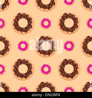 Motif transparent Donuts Illustration de Vecteur