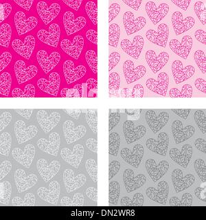 Motif coeur transparent Illustration de Vecteur