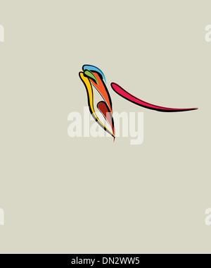 Colibri stylisé Illustration de Vecteur