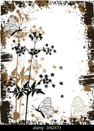 Grunge floral background Illustration de Vecteur