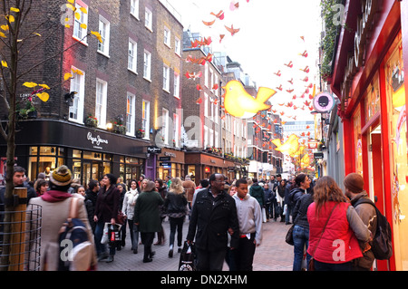 Carnaby street dans le West End de Londres Uk dec 2013 Banque D'Images