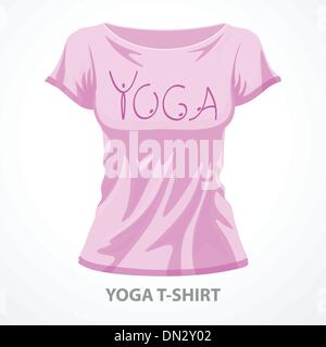 Yoga-T-Shirt Illustration de Vecteur