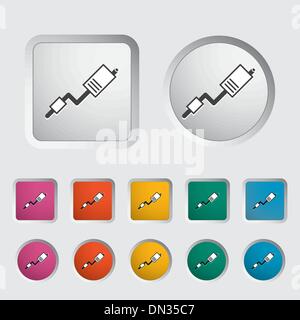 Tuyau d'échappement simple icône. Illustration de Vecteur