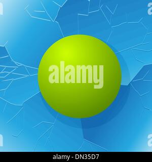 Balle de tennis et fenêtre Illustration de Vecteur