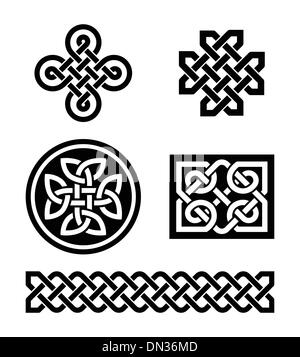 Celtic noeuds patterns - vector Illustration de Vecteur