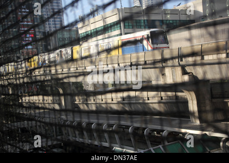 BTS Sky Train sur rail Banque D'Images