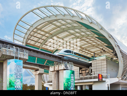 Le Maglev train gare avec train à long Yang Road Shanghai terminus de Chine, République populaire de Chine, l'Asie Banque D'Images