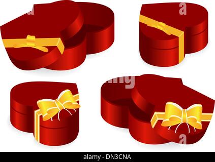 Ensemble de boîtes cadeaux Illustration de Vecteur