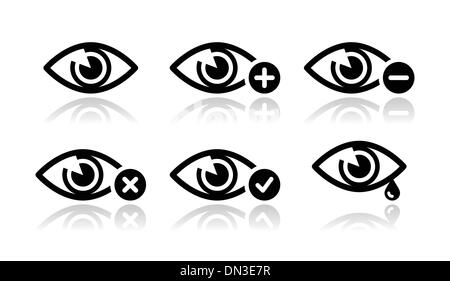 La vue des yeux icons set - vector Illustration de Vecteur