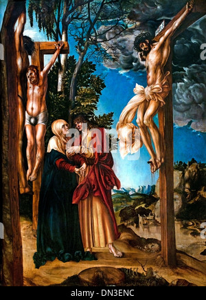 LAMENTATION SOUS LA CROIX (1503) Lucas Cranach le Vieux (1472-1553) Allemand Allemagne Banque D'Images