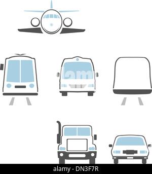 Icônes de transport Illustration de Vecteur