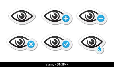 La vue des yeux icons set - vector Illustration de Vecteur