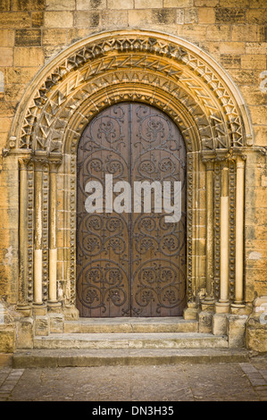 Porte de l'église prieurale en Worksop UK Banque D'Images