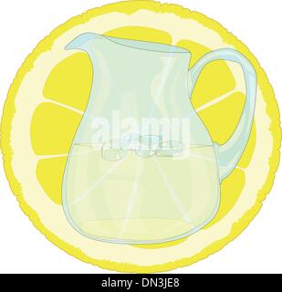 Tranche avec la limonade. Illustration de Vecteur