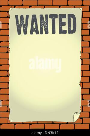 Affiche Wanted Illustration de Vecteur