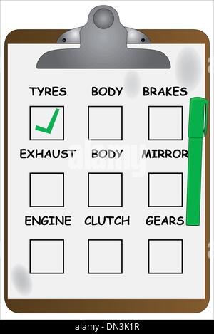 Liste de vérification du presse-papiers Illustration de Vecteur
